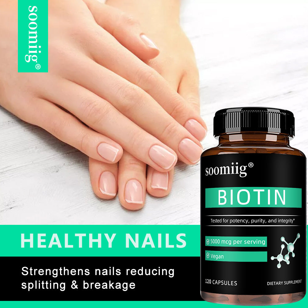 Soomiig® Biotin Hair, Skin & Nails Support Capsules