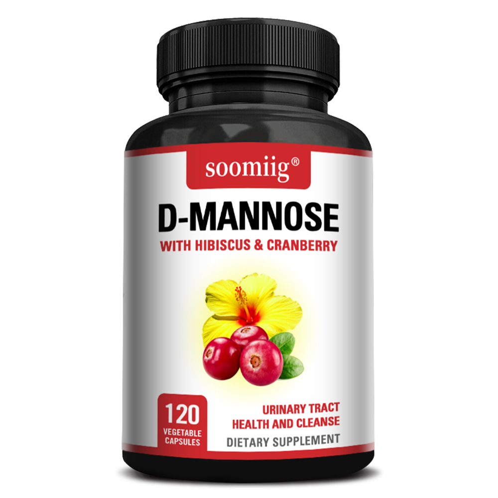 Soomiig® D-Mannose Supplement with Hibiscus & Cranberry | Advanced Urinary Tract Health & Bladder Cleanse Formula