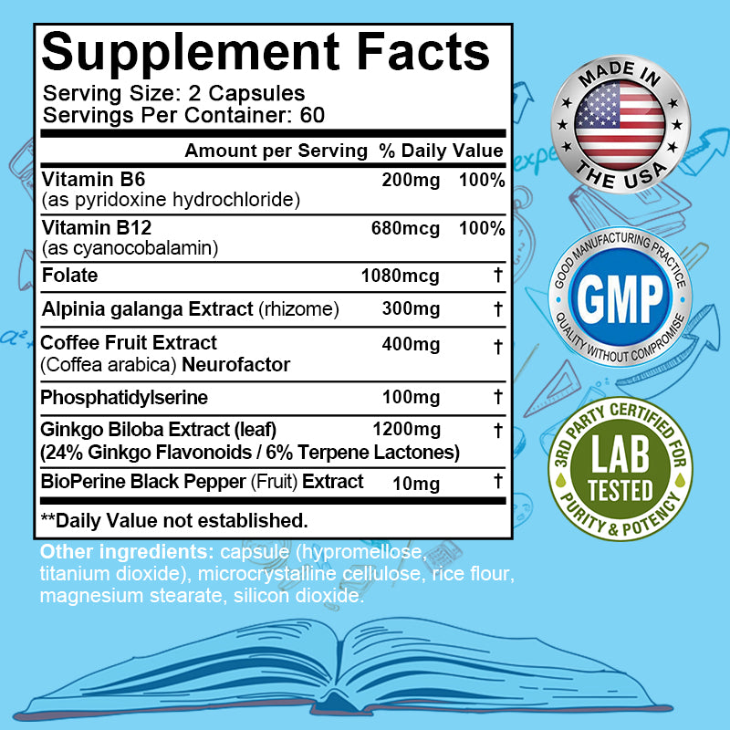 Brain Focus - Premium Herbal Mix Locks Steady All-Day Mental Clarity