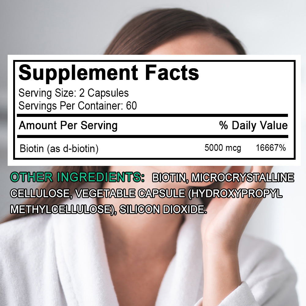 Soomiig® Biotin Hair, Skin & Nails Support Capsules