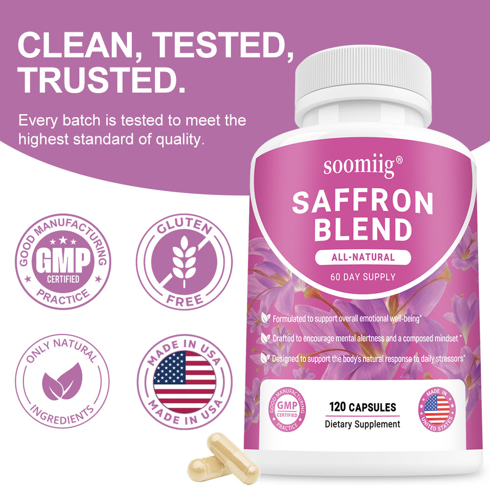 Soomiig® Advanced Saffron Blend Complex with Rhodiola & L-Theanine