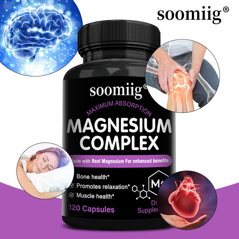Soomiig® Magnesium Complex Supplement | Maximum Absorption Formula for Deep Sleep, Muscle Relaxation & Bone Health