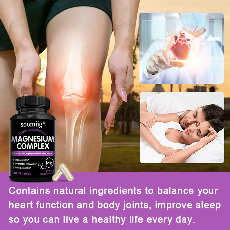 Soomiig® Magnesium Complex Supplement | Maximum Absorption Formula for Deep Sleep, Muscle Relaxation & Bone Health