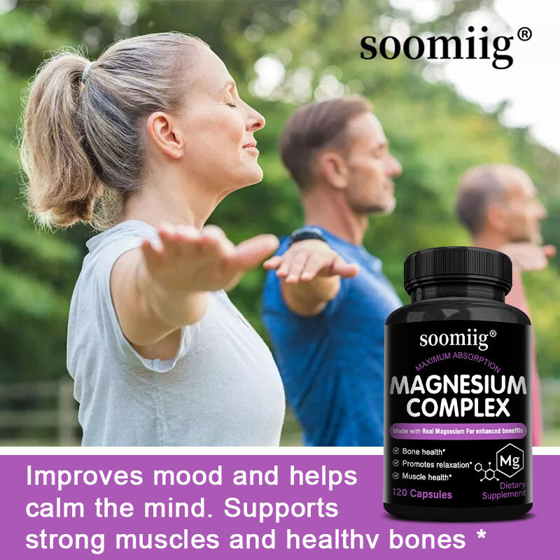 Soomiig® Magnesium Complex Supplement | Maximum Absorption Formula for Deep Sleep, Muscle Relaxation & Bone Health