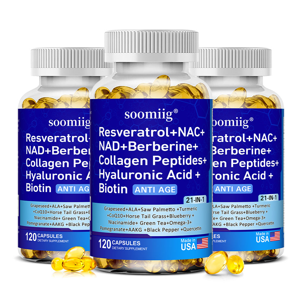 Resveratrol -  21 Premium Actives Slow Cells’ Natural Aging Pace