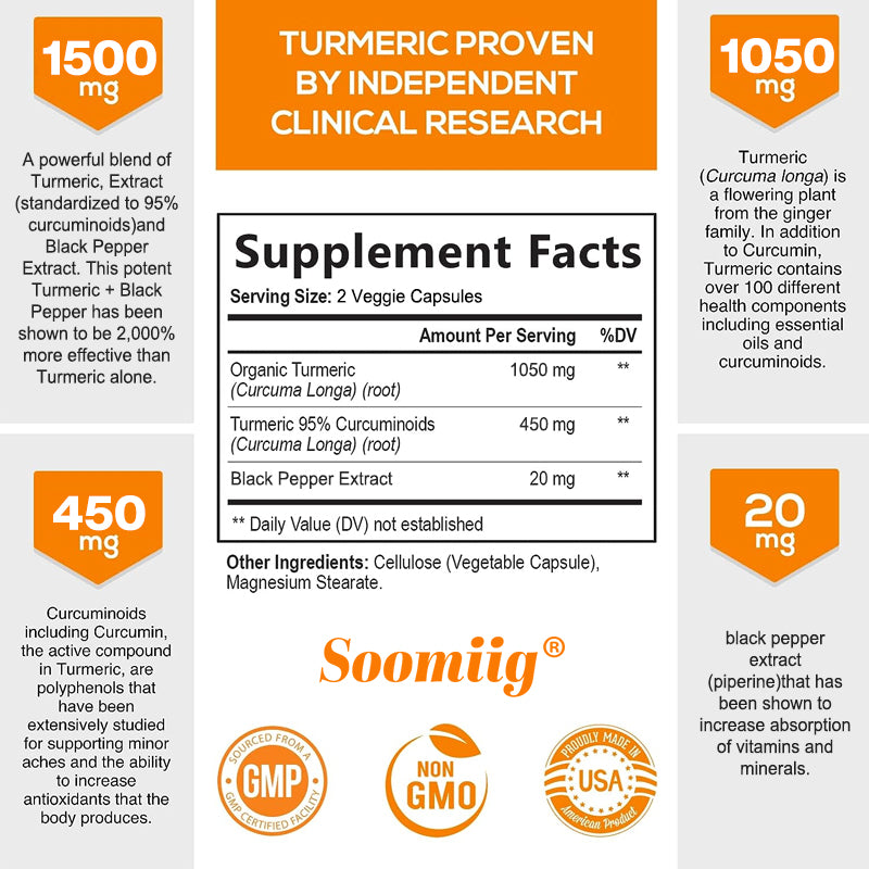 Organic Turmeric - Ultra-Absorb Curcumin Eases Joint Aging Strain