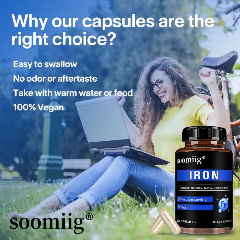 Soomiig® Iron Bisglycinate Gentle Iron Supplement Capsules