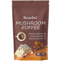 Bcuelov Instant Mushroom Coffee,with 6 Adaptogenic Mushrooms and MCT Oil for Energy, Focus, Immune Support - 30 Servings