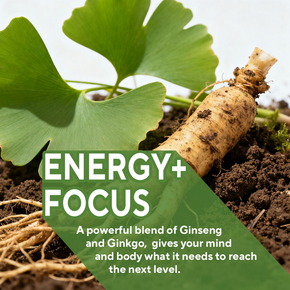 Soomiig® Ginkgo Biloba & Korean Ginseng Capsules with Vitamin B3 & B5