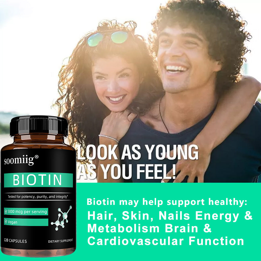 Soomiig® Biotin Hair, Skin & Nails Support Capsules