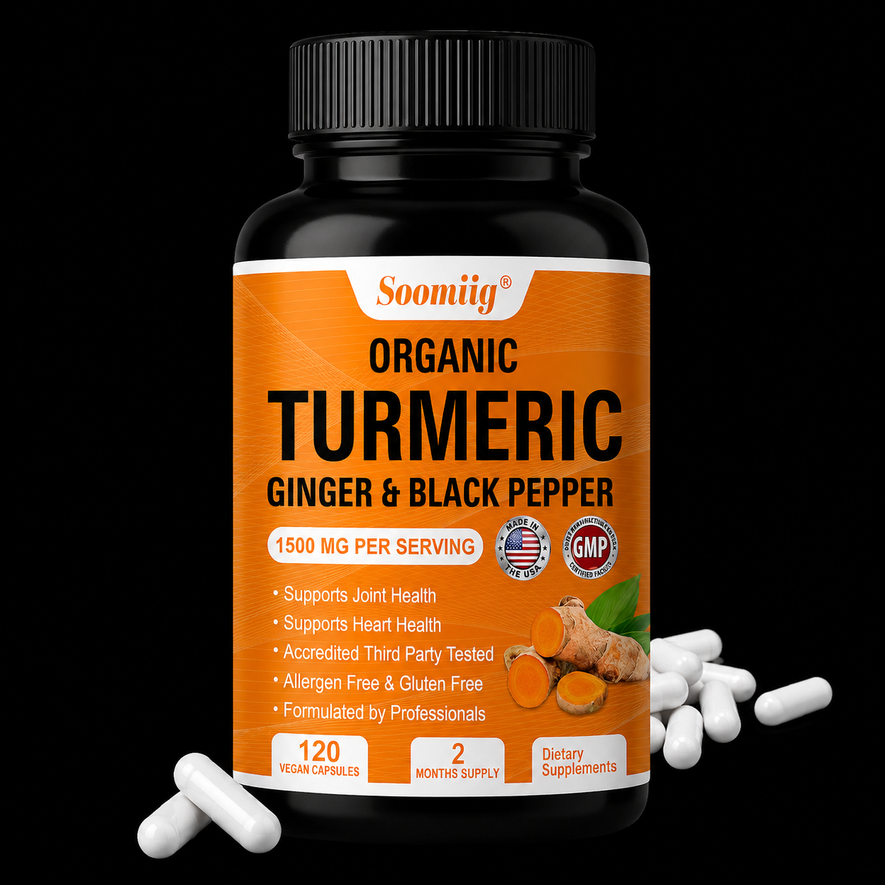 Organic Turmeric - Ultra-Absorb Curcumin Eases Joint Aging Strain