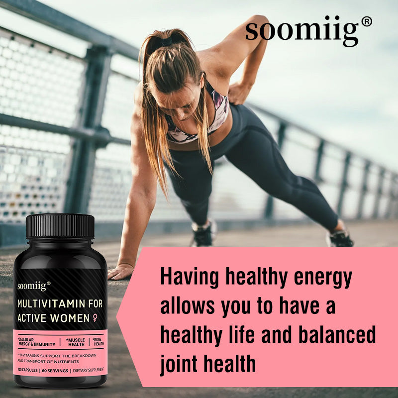 Soomiig® Multivitamin for Active Women | Daily Energy, Immune Support & Joint Health Formula