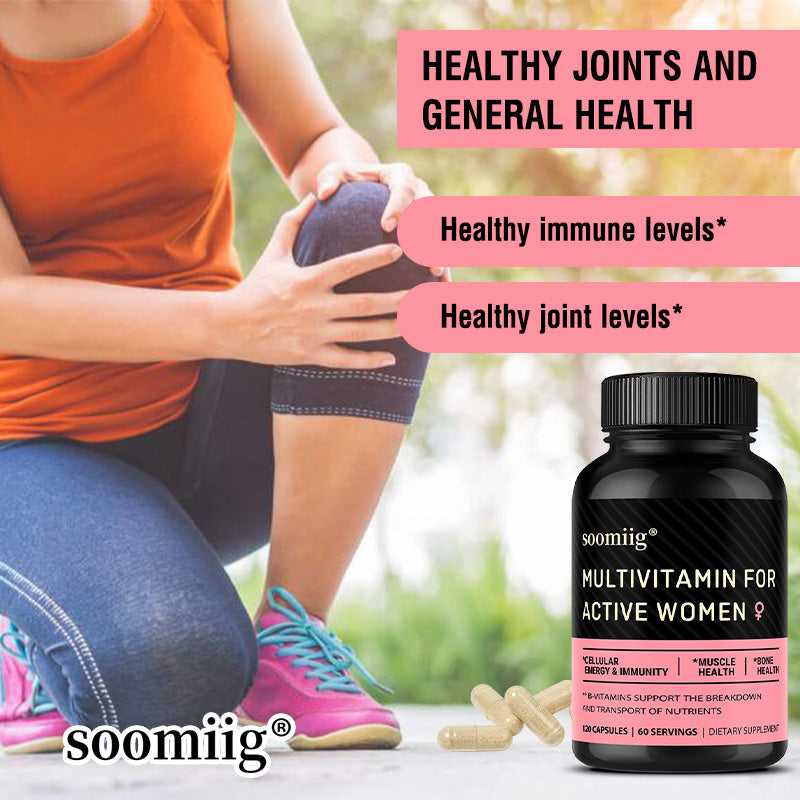 Soomiig® Multivitamin for Active Women | Daily Energy, Immune Support & Joint Health Formula
