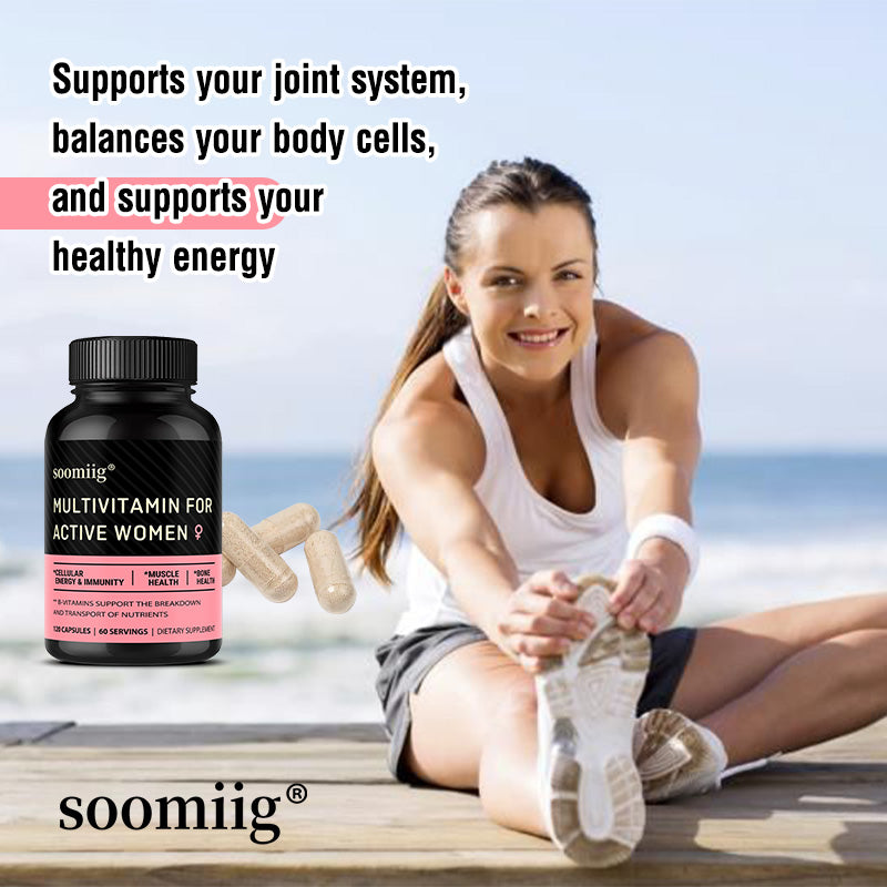 Soomiig® Multivitamin for Active Women | Daily Energy, Immune Support & Joint Health Formula
