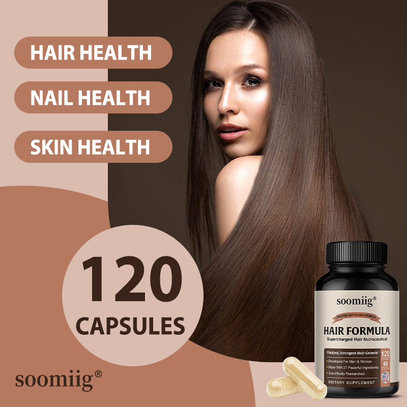 Soomiig® Supercharged Hair Growth Formula with 27 Powerful Ingredients & Natural Vitamins
