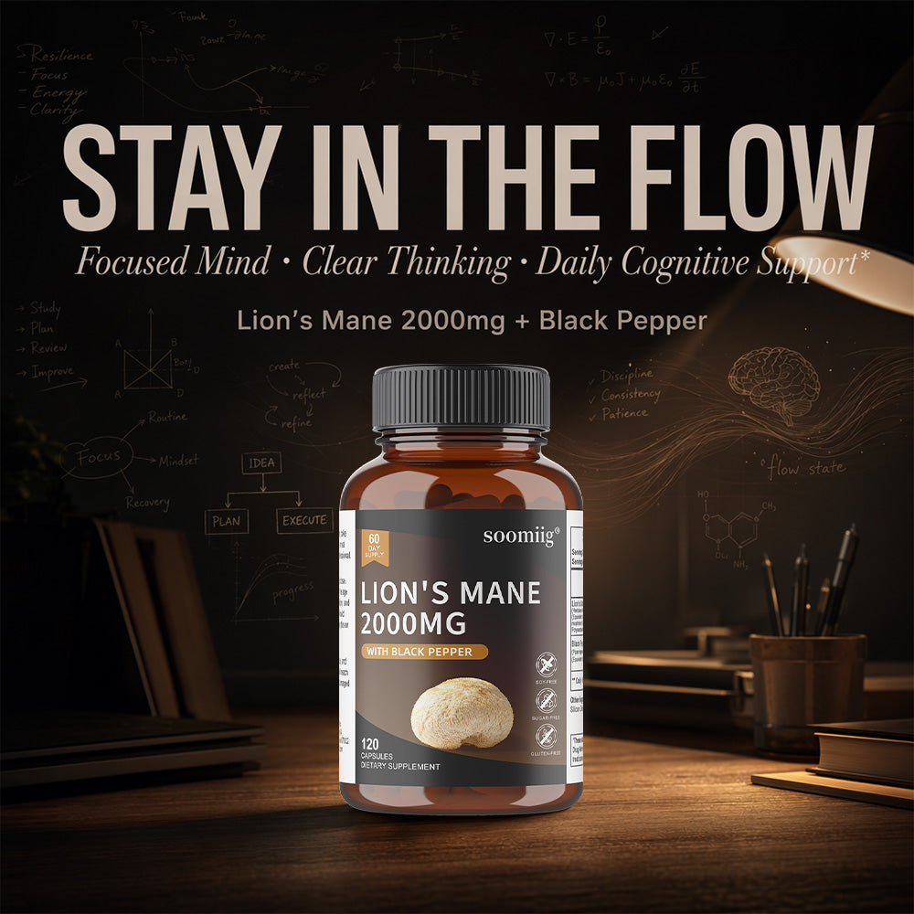 Soomiig® Lion's Mane Extract Capsules with Black Pepper