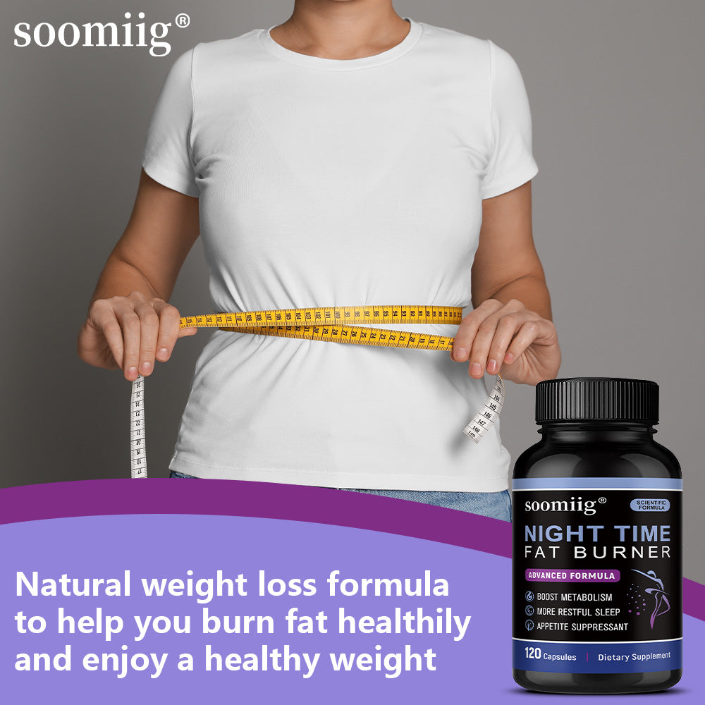 Soomiig® Night Time Fat Burner & Sleep Support Supplement with Melatonin & Natural Extracts