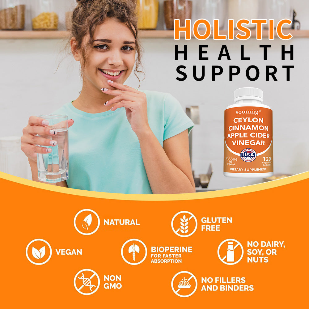 Soomiig® 5-in-1 Ceylon Cinnamon & Apple Cider Vinegar Complex