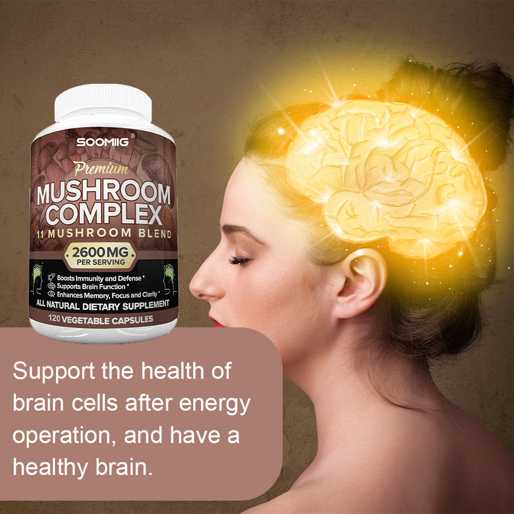 Mushroom Complex - 11-in-1 Mushroom Blend Fuels Sharp Mind & Immunity