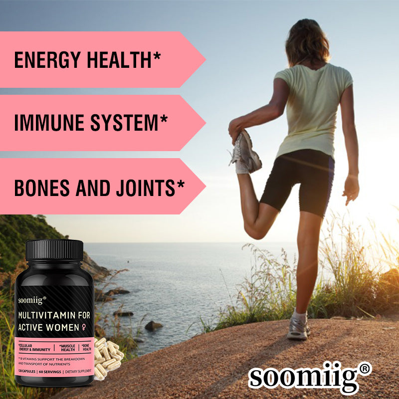 Soomiig® Multivitamin for Active Women | Daily Energy, Immune Support & Joint Health Formula