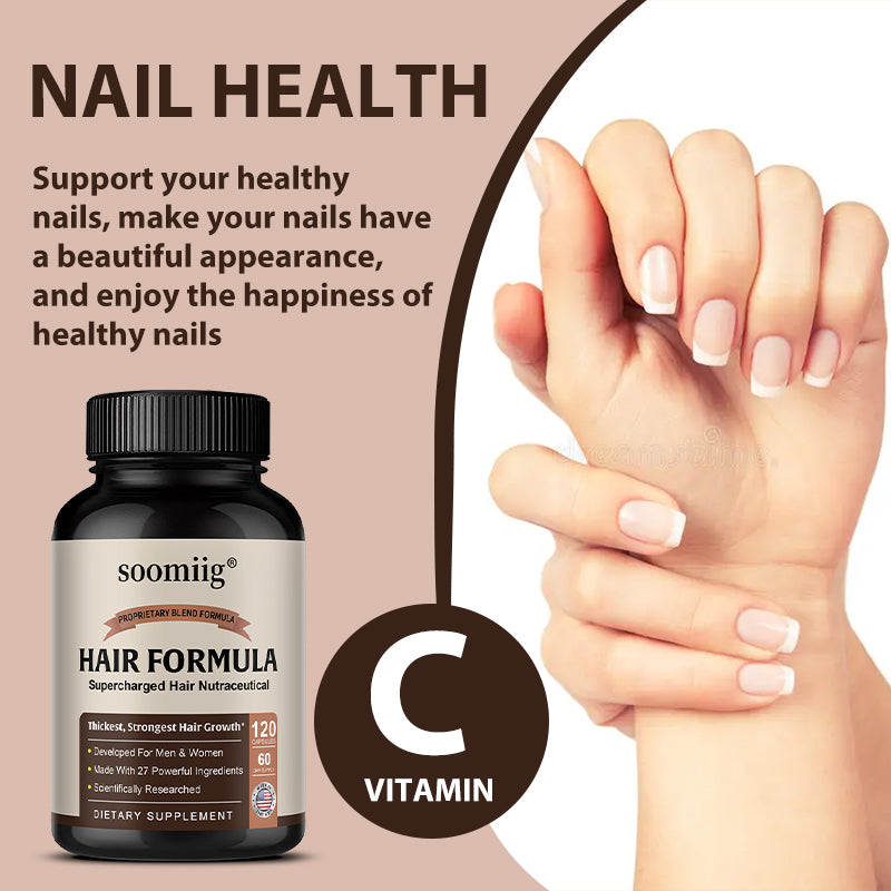 Soomiig® Supercharged Hair Growth Formula with 27 Powerful Ingredients & Natural Vitamins
