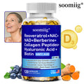 Resveratrol -  21 Premium Actives Slow Cells’ Natural Aging Pace