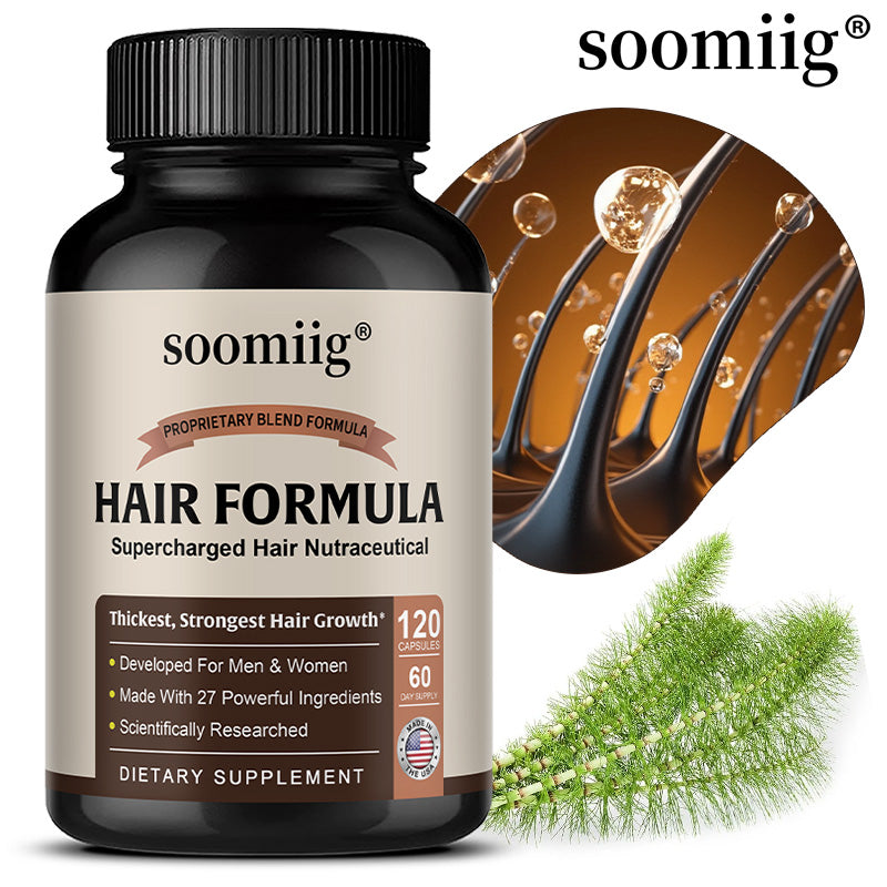 Soomiig® Supercharged Hair Growth Formula with 27 Powerful Ingredients & Natural Vitamins
