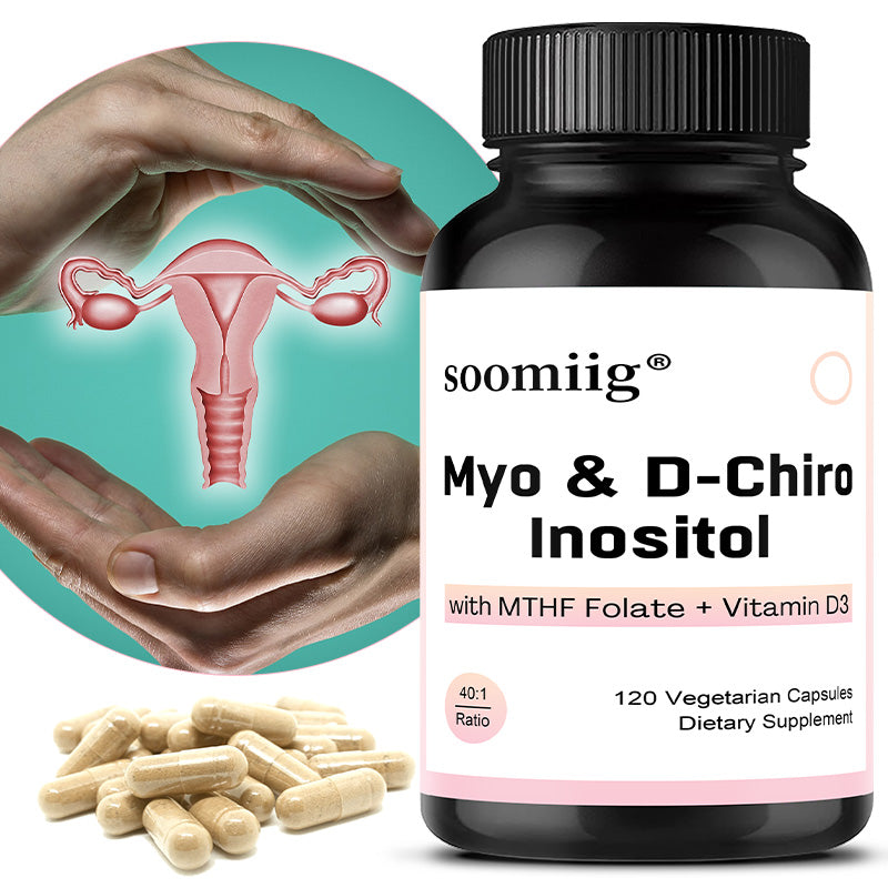 Soomiig® Myo & D-Chiro Inositol Supplement | 40:1 Ratio with MTHF Folate & Vitamin D3 for Women's Hormonal Balance